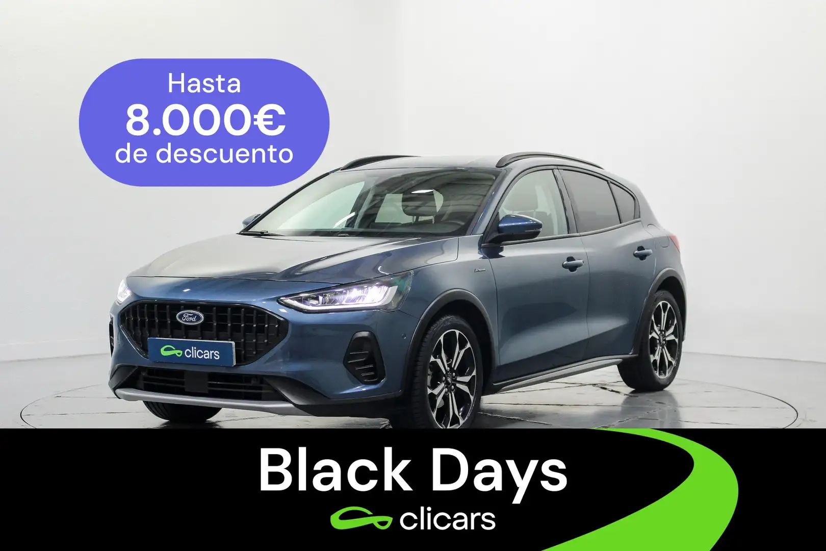 Ford Focus 1.0 Ecoboost MHEV Active 155 Bleu - 1