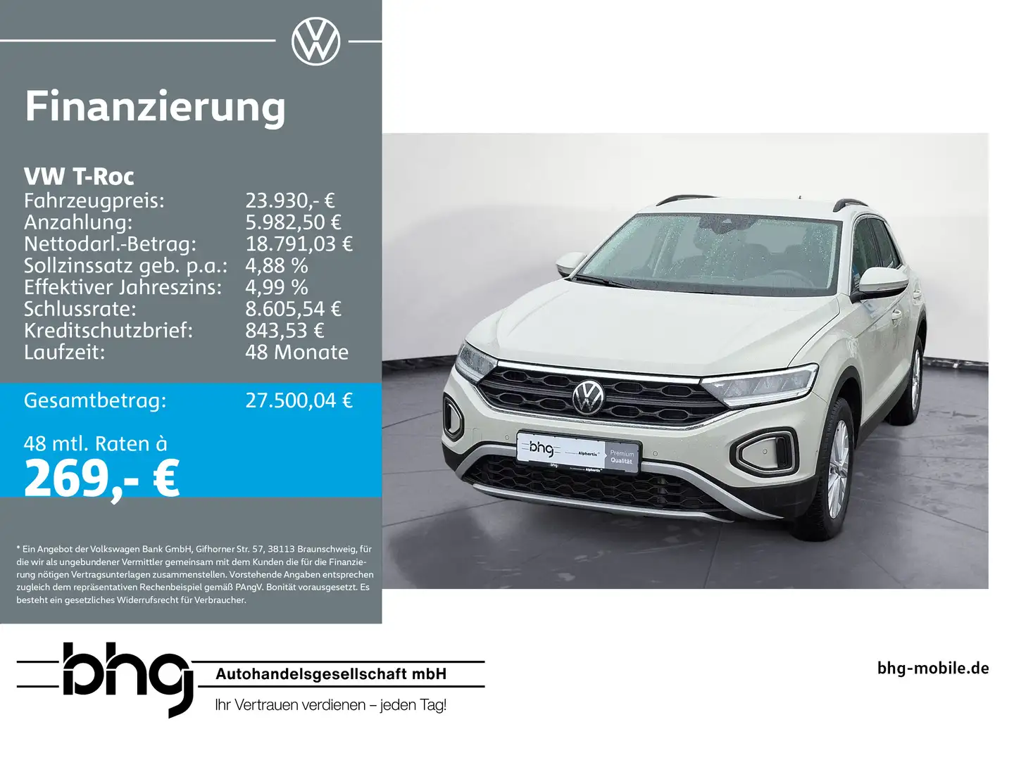 Volkswagen T-Roc Life 1.5 TSI DSG Grigio - 1
