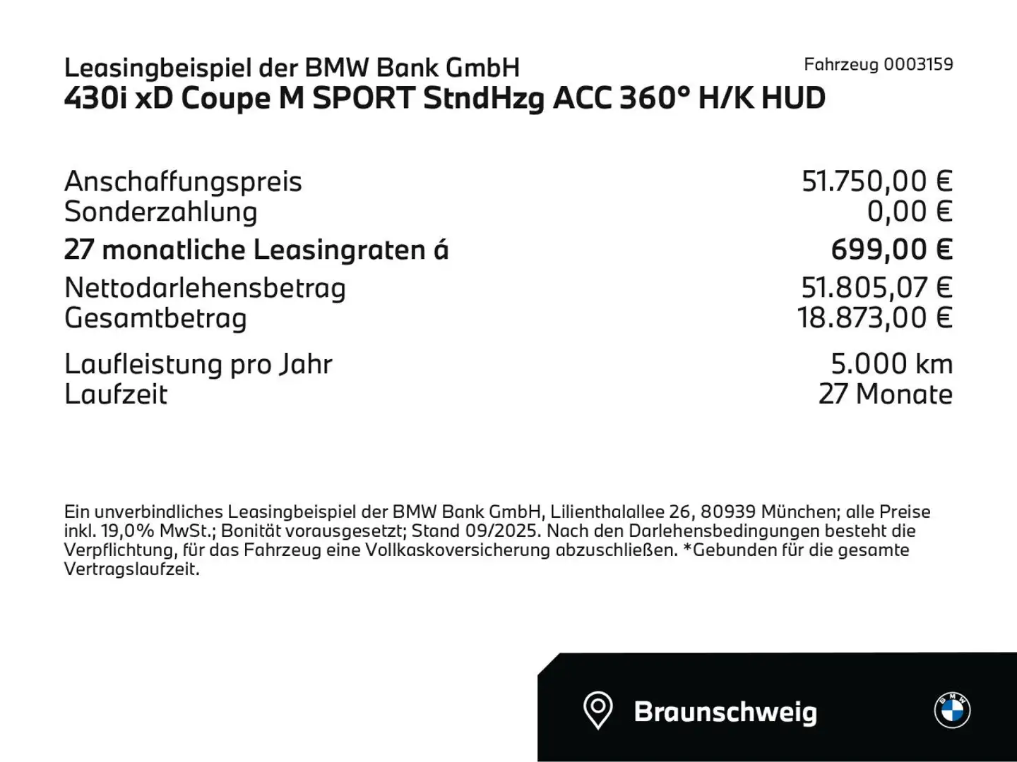BMW 430 i xD Coupe M SPORT StndHzg ACC 360° H/K HUD Grau - 2
