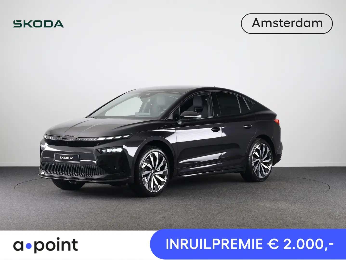 Skoda Enyaq Coupé 85 Sportline 286 pk | Panoramadak | Head up Zwart - 1