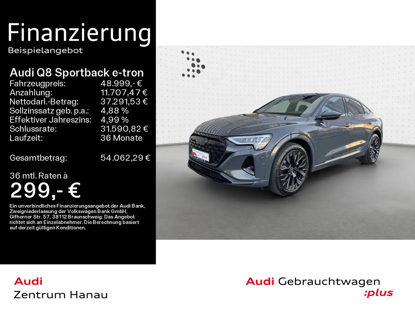 Audi Q8 e-tron Q8 e-tron Sportback 50 QUATTRO ADVANCED *S LINE* Gri - 1