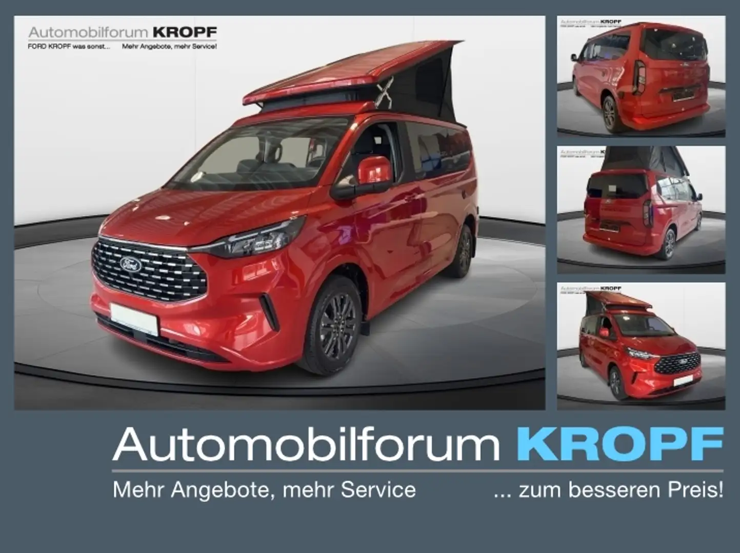 Ford Transit Custom 2.0EcoB.320L1FW Nugget Aufstz. Rot - 1