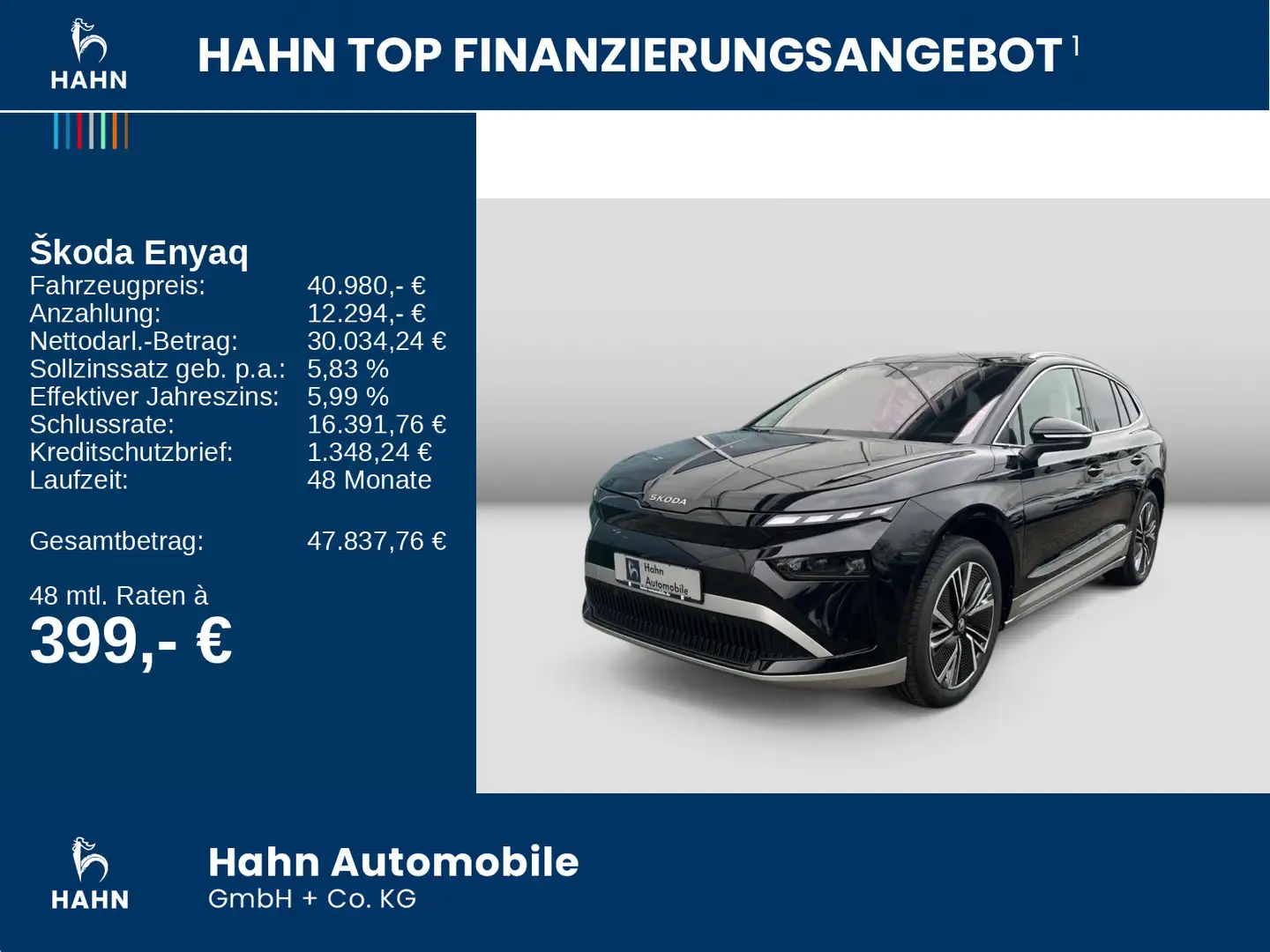 Skoda Enyaq 60  Automatik AHK PLUS 20" Noir - 2