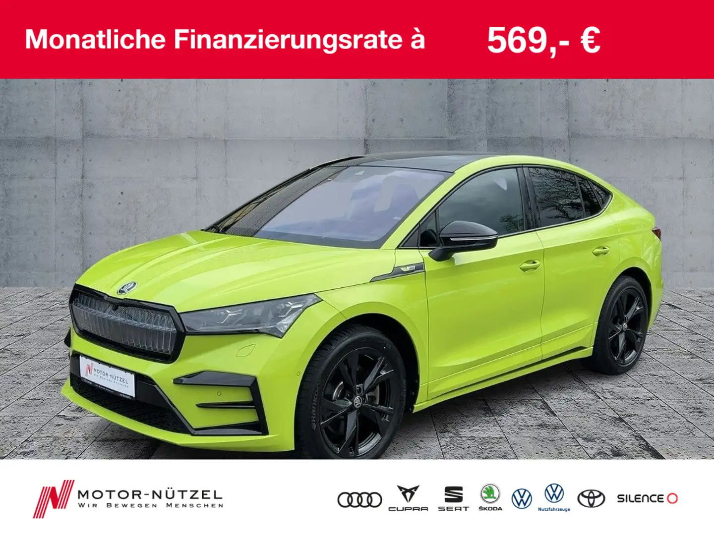 Skoda Enyaq Coupé RS 4x4 SUITE 5JG+MATRIX+NAV+ACC+PANO Verde - 1