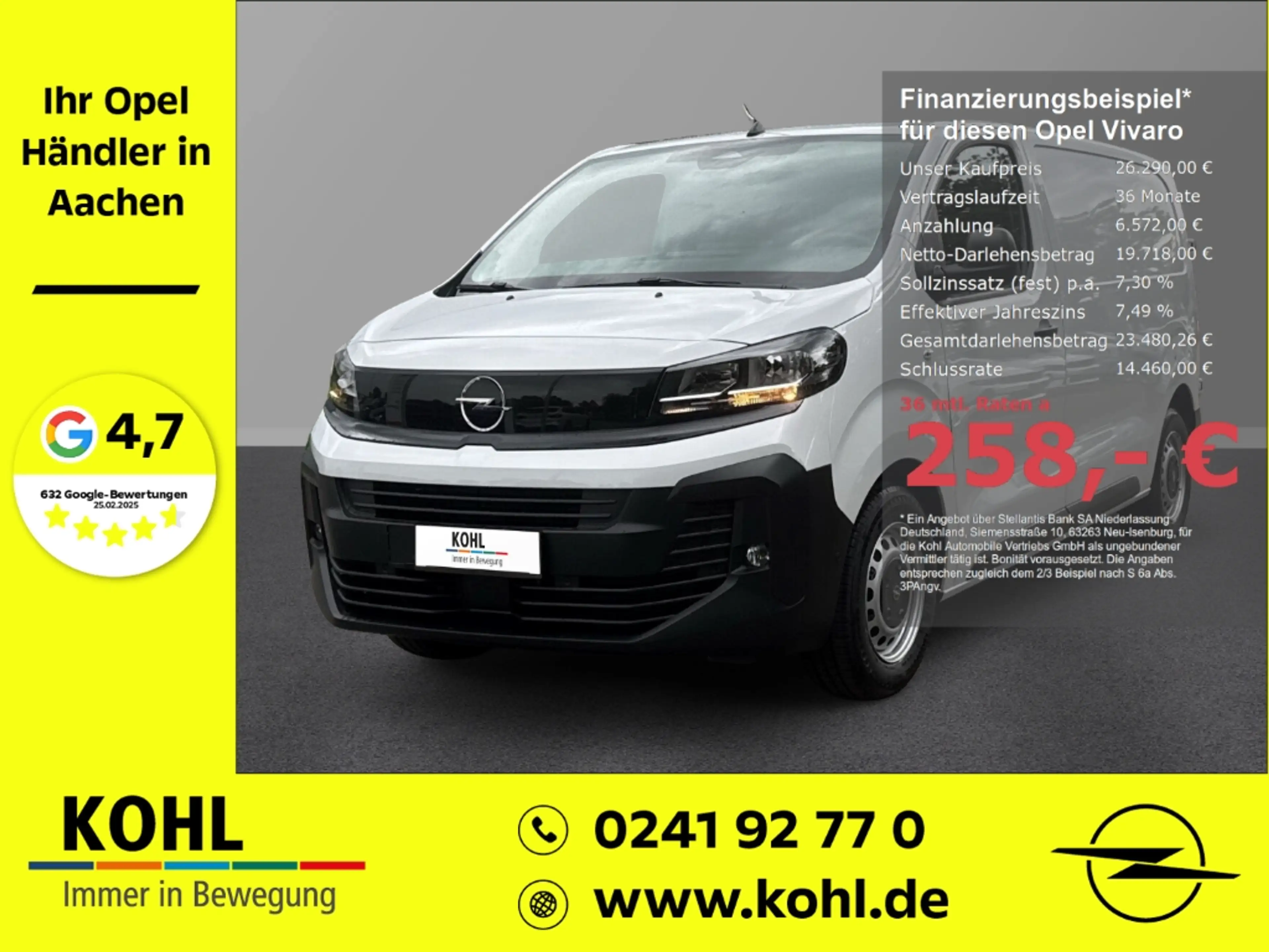 Opel Vivaro Kasten M 1.5D 120PS Navi Klima Totwinkel Tempomat