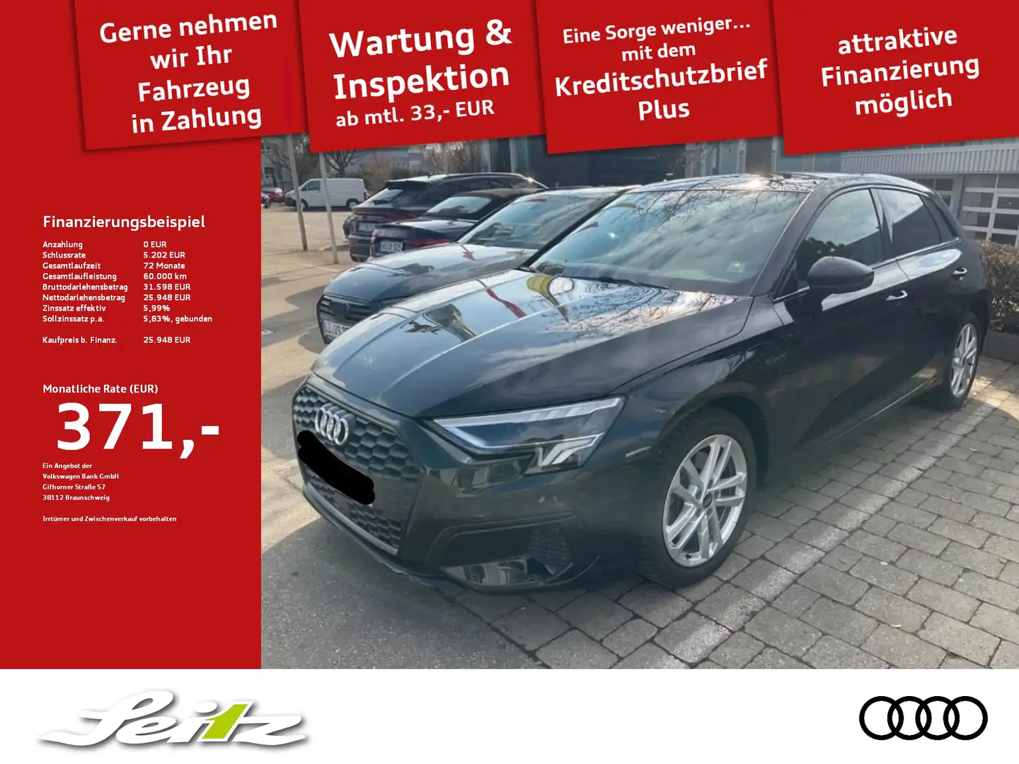 Audi A3 Sportback 40 TFSI e advanced *PANO*NAVI*KAMERA* Negro - 1