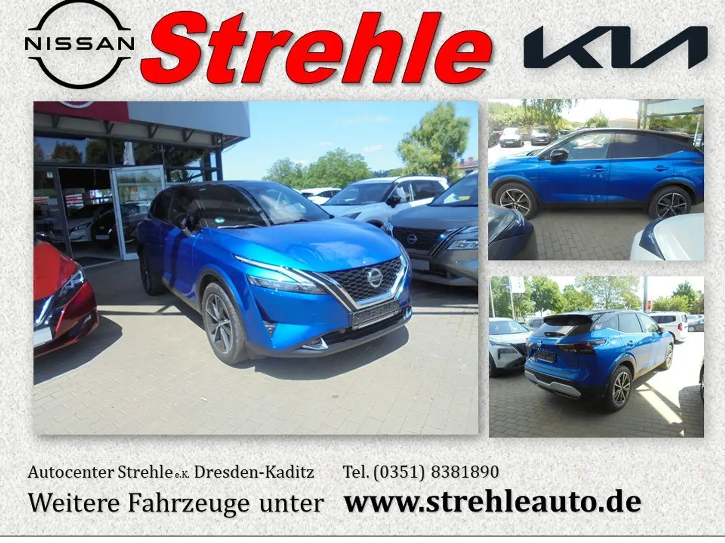 Nissan Qashqai Tekna 1.3 DIG-T MHEV Xtronic, 2 Farben Blau - 1