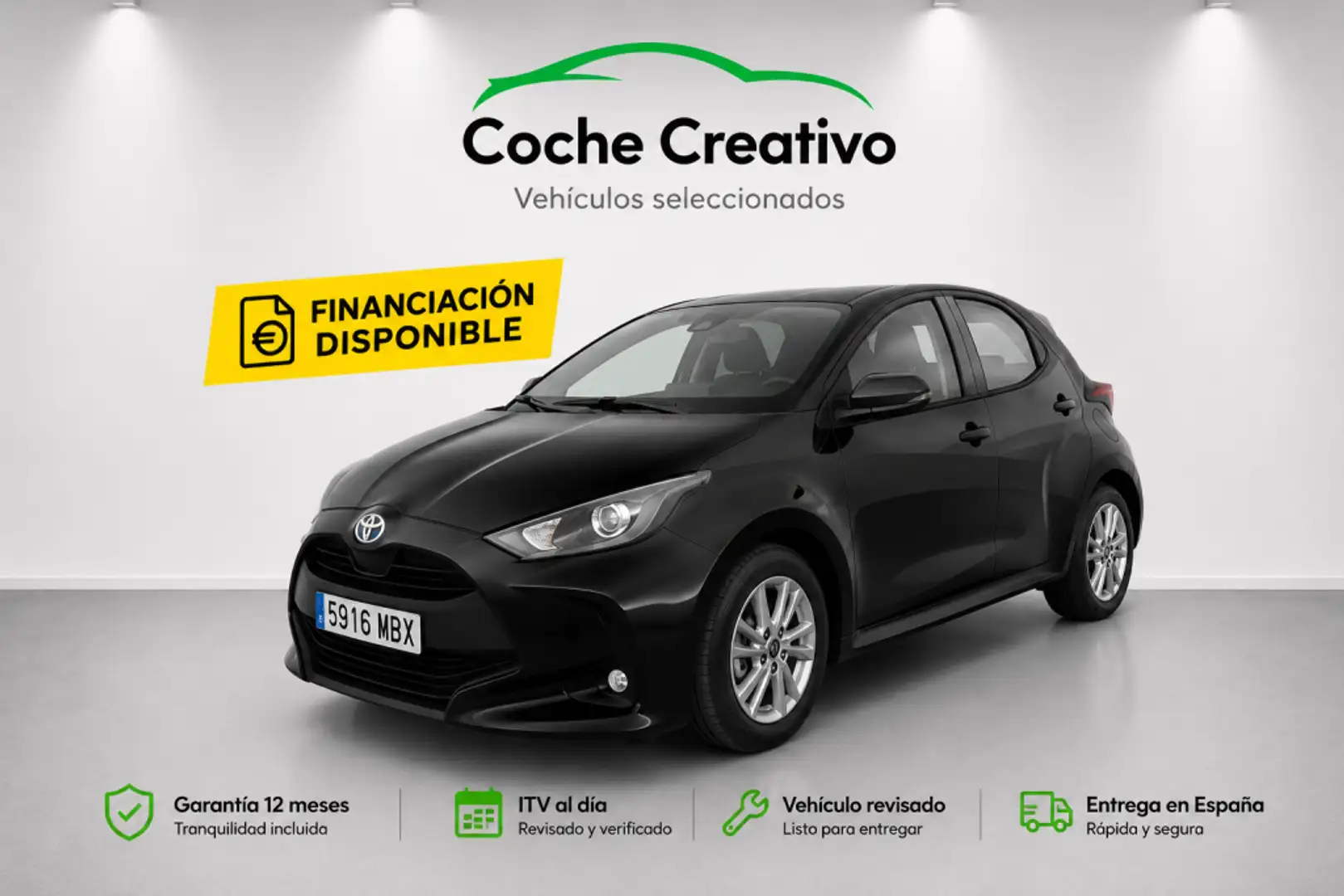 Toyota Yaris 120H 1.5 Active Tech Negro - 1
