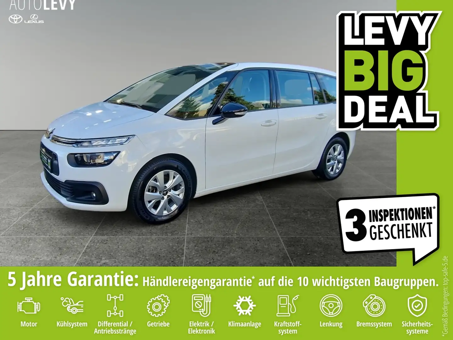 Citroen Grand C4 SpaceTourer 1.5 +7 Sitze+Navi+Sitzhz++ Biały - 1