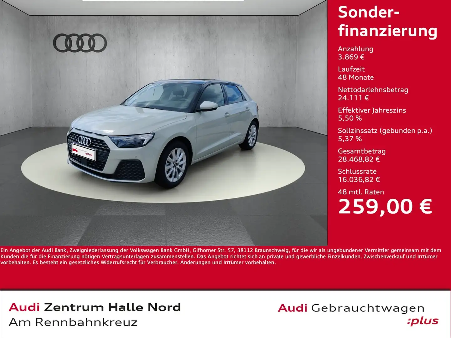 Audi A1 Sportback 30 TFSI S tronic Silber - 1