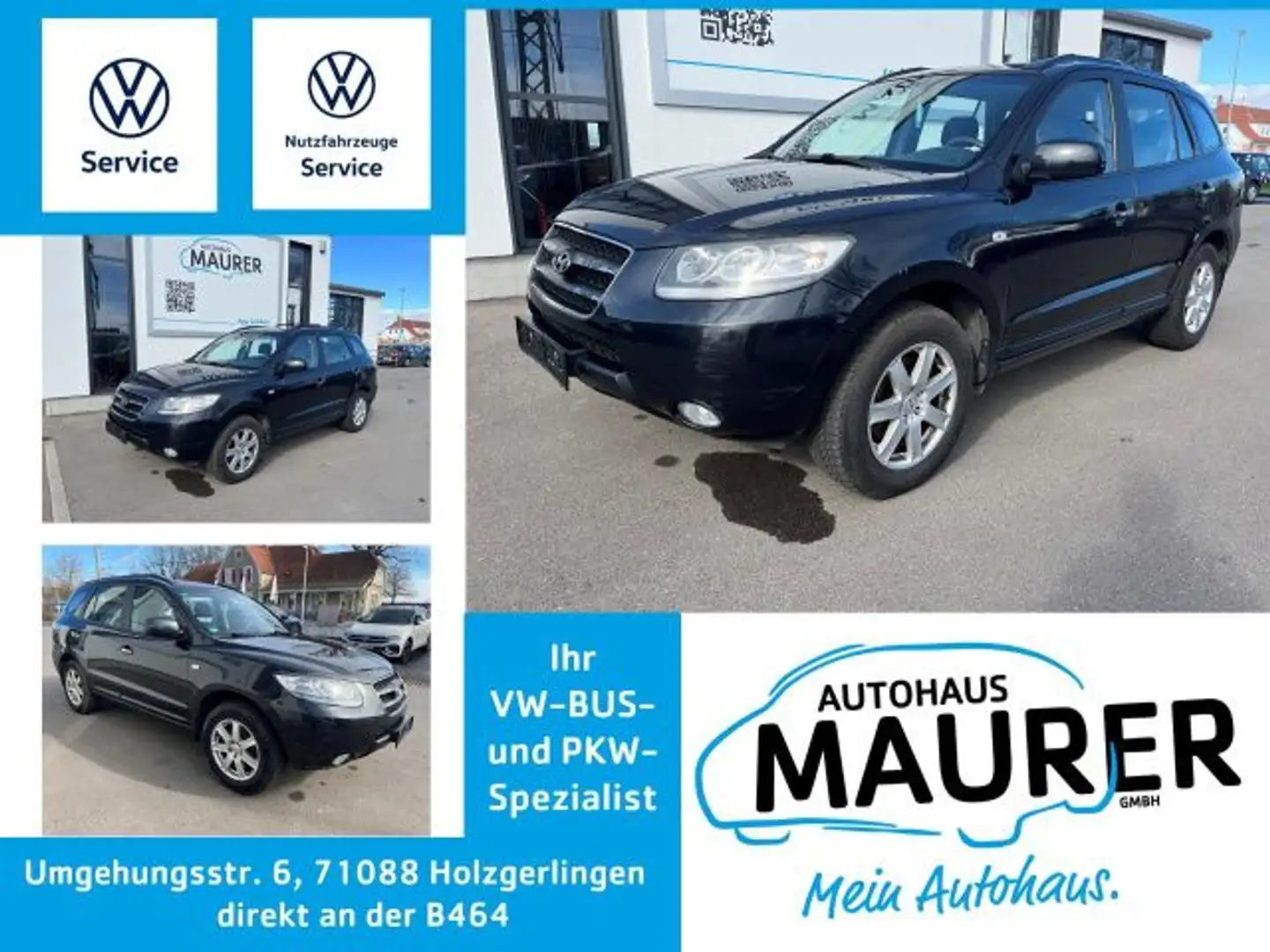 Hyundai SANTA FE 2,7 V6 2WD Klima Alu Radio CD ESP Schwarz - 1