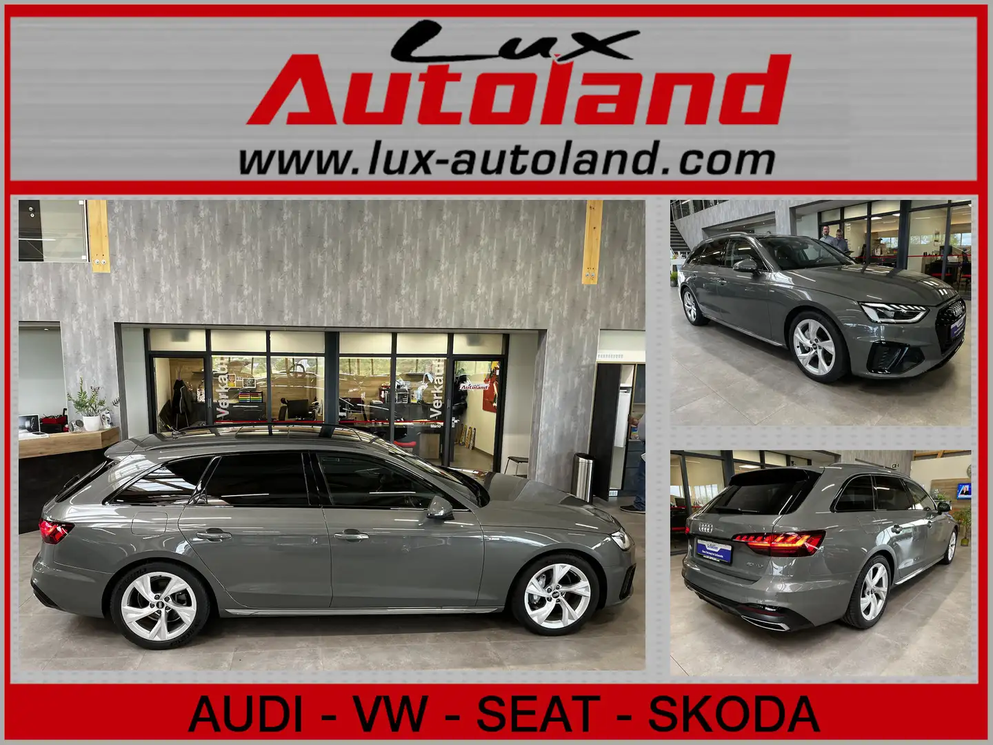 Audi A4 Avant 40 TDI S line Pano Navi LED ACC Black Gris - 1