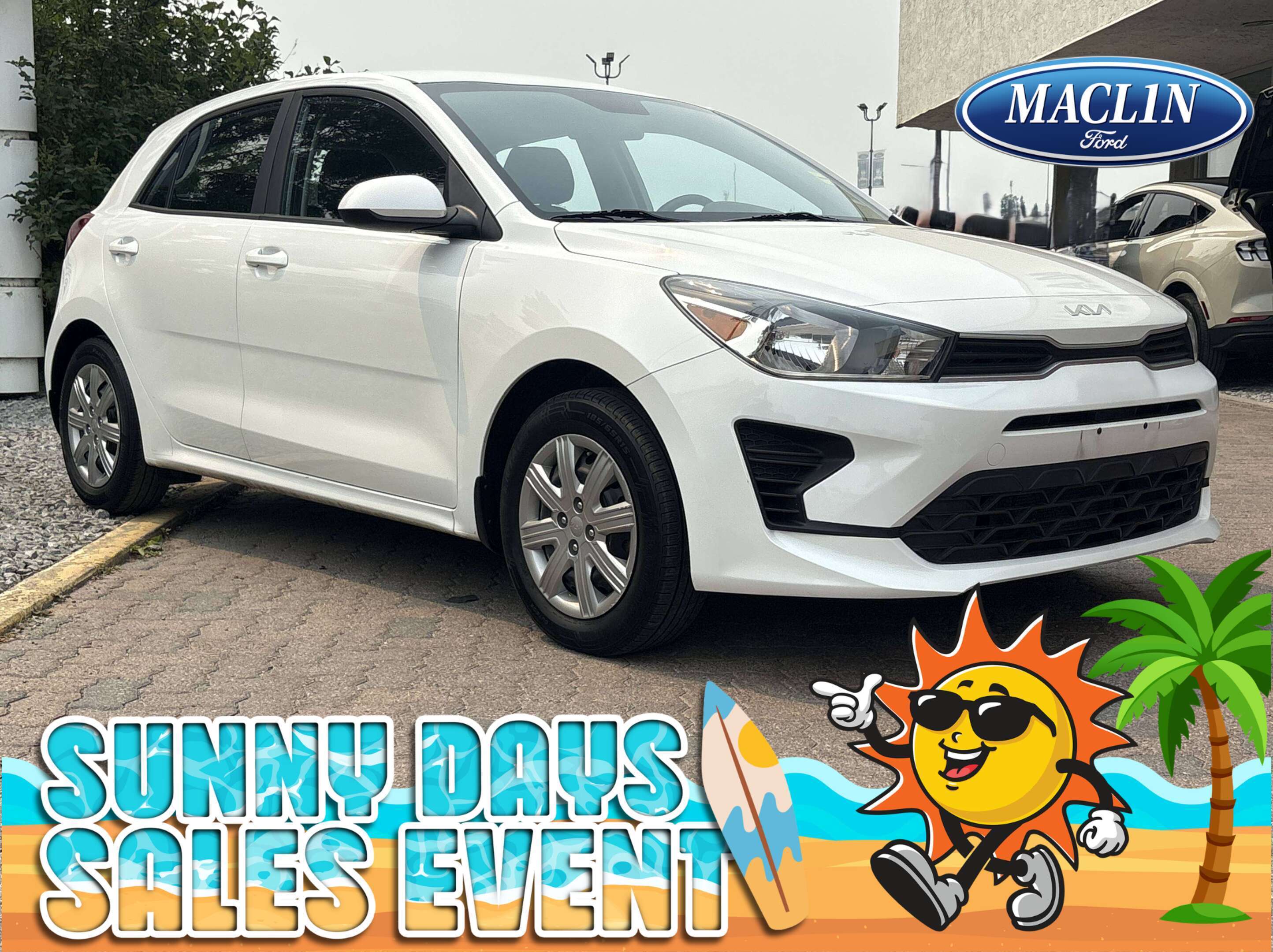White 2022 Kia Rio5 Wagon Front-Wheel Drive 6-Speed Automatic