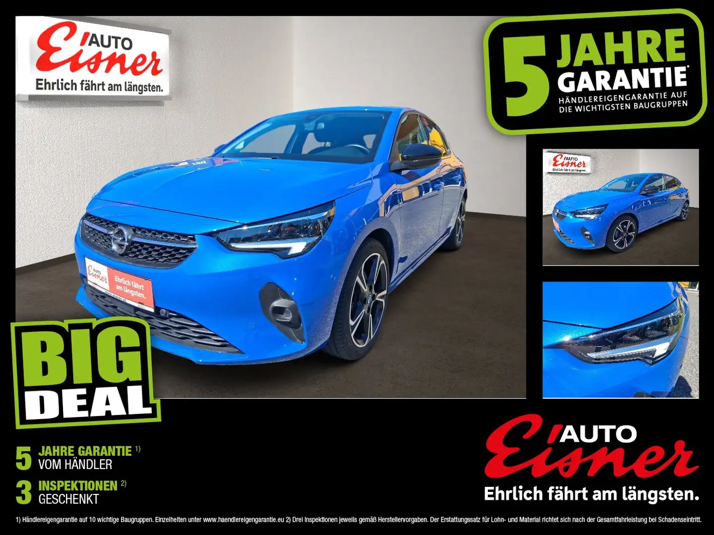 Opel Corsa F 1.5 Diesel Elegance Fernlichtass. Kam. Blau - 1