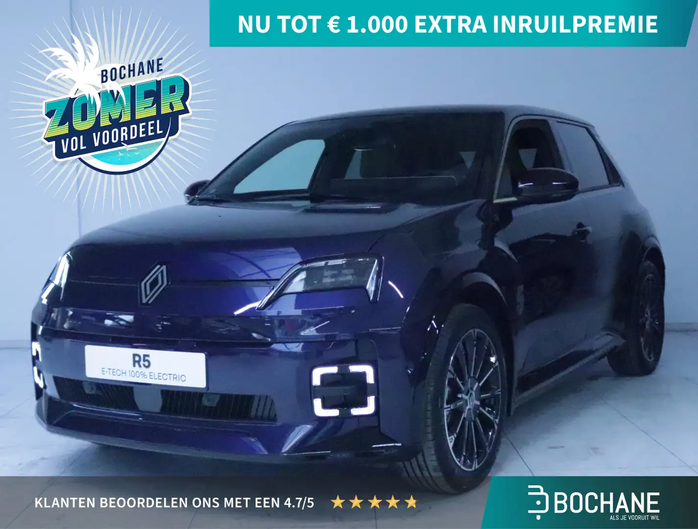 Renault R 5 comfort range iconic cinq 52 kWh Renault 5 iconic Blauw - 1