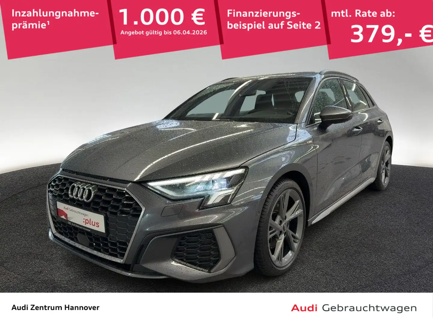 Audi A3 40 quattro 2.0 TFSI Sportback S line Grau - 1