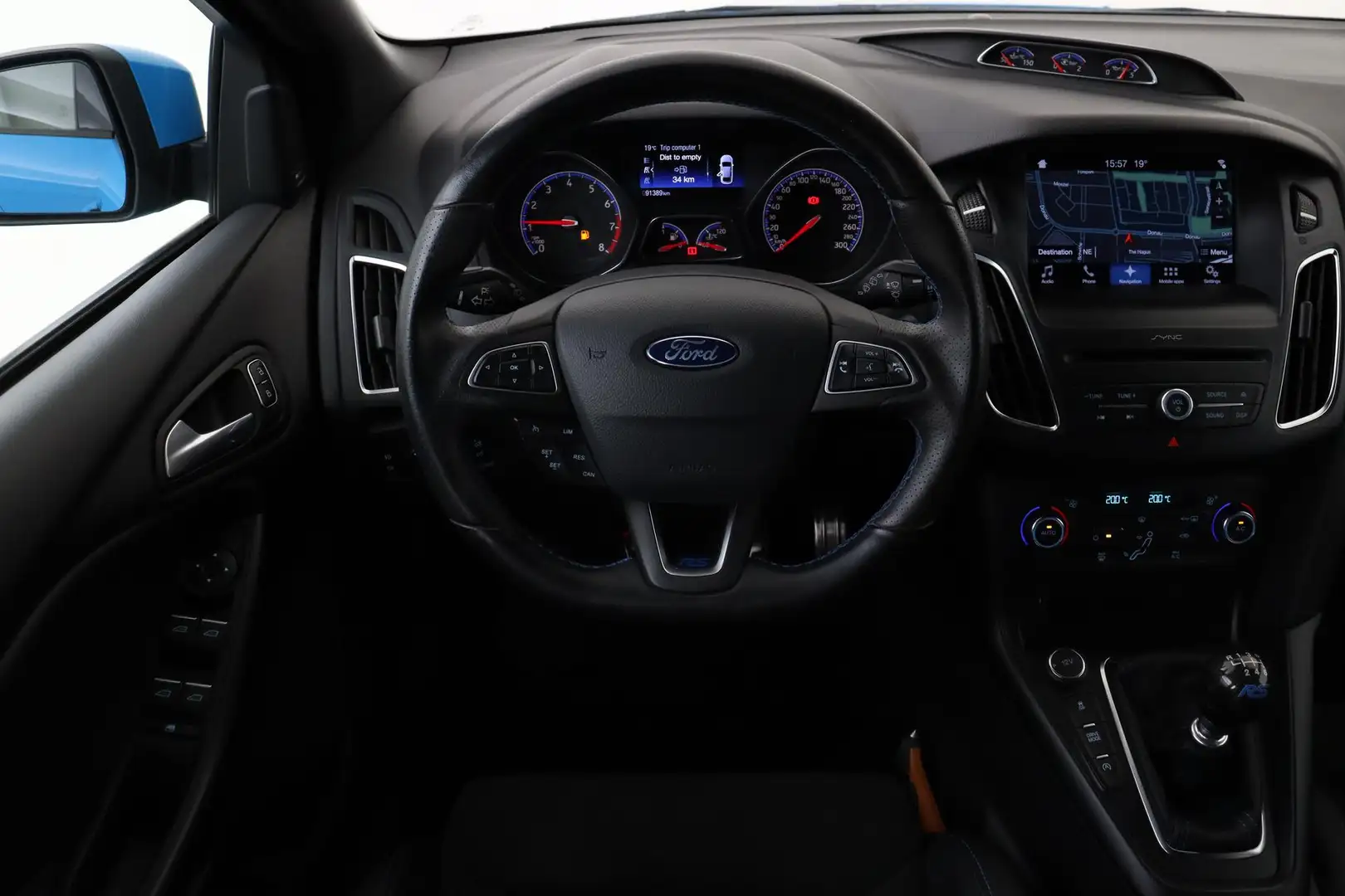 Ford Focus 2.3 RS -CAMERA|KEYLESS|SONY|19"|RECARO|NAVI|19"|DE Blauw - 2