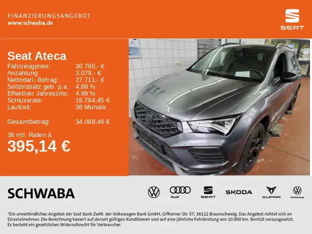 SEAT Ateca FR 2.0 TSI DSG 4Drive *LED*PANO*R-KAM*8fac