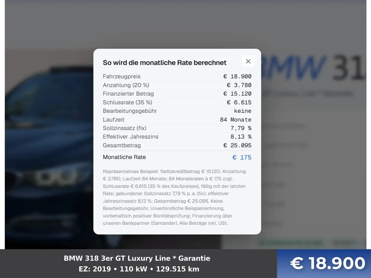 BMW 318 3er GT Luxury Line * Garantie Blau - 2