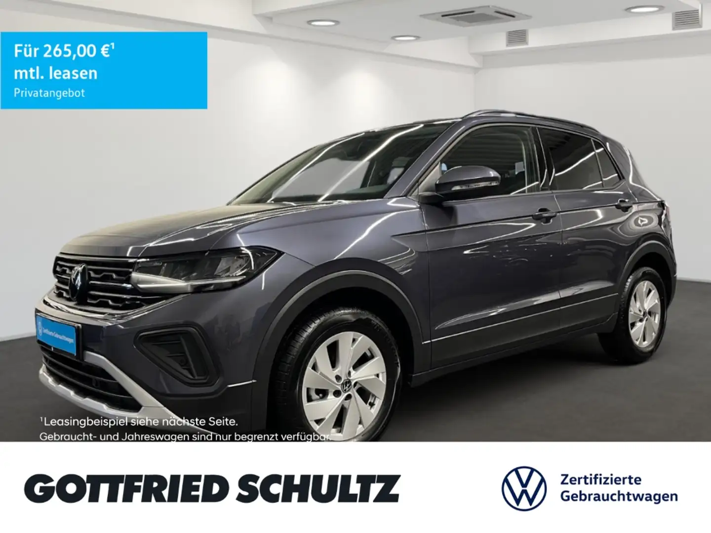 Volkswagen T-Cross 1.0 TSI ACC IQ.DRIVE Discover Media Leichtmetallrä Grau - 1