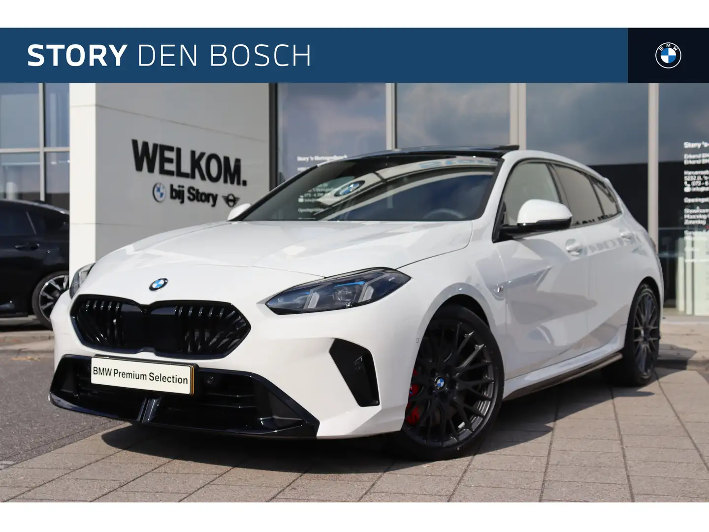 BMW 120 1 Serie M Sport Automaat / Panoramadak / Sportstoe Wit - 1