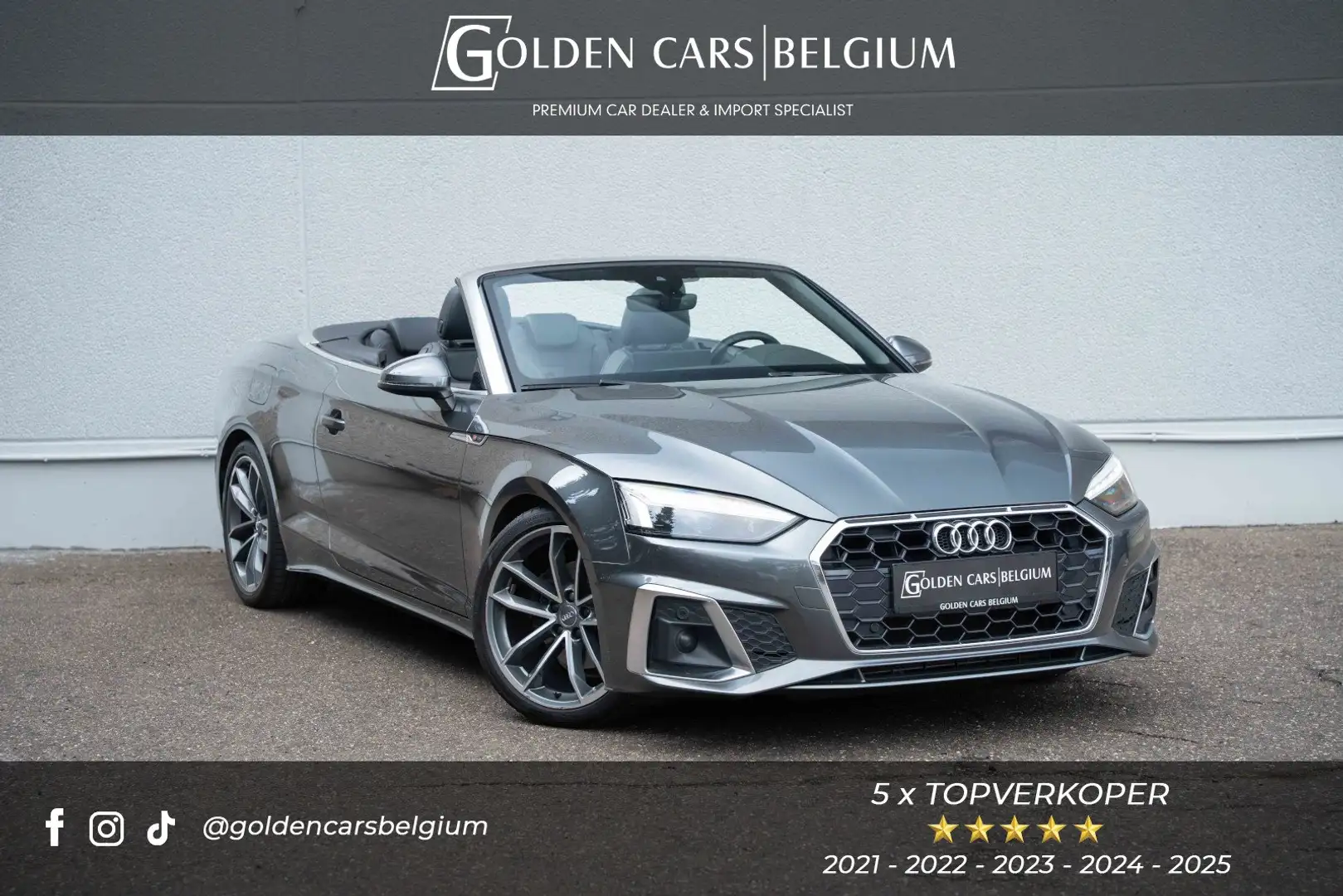 Audi A5 35 TDI CABRIO S-LINE/MATRIX/VIRTUAL/CARPLAY/CAMERA Gris - 1