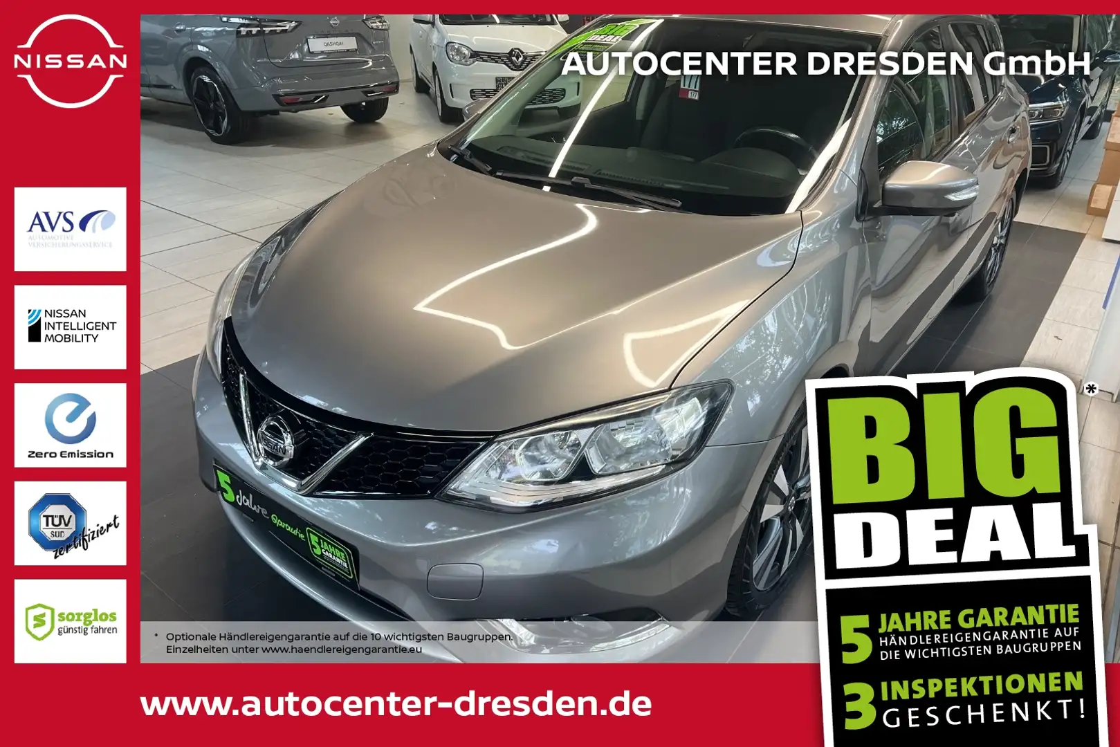 Nissan Pulsar 1.2 DIG-T N-Connecta Navi+SHZ+Kam+SR&WR Grijs - 1