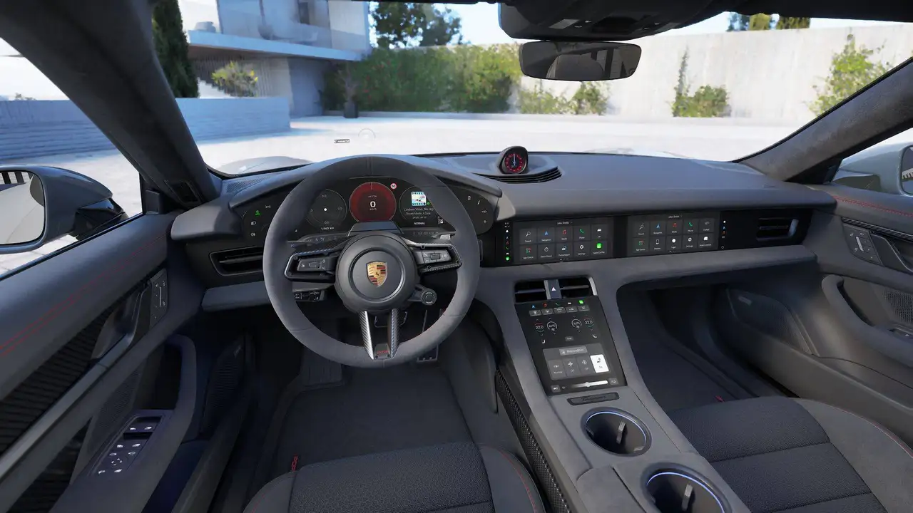 Porsche Taycan GTS ST FACELIFT BATT+/SPORTDES/ACHTERASST/PTV+/PANO/AIR/21"RS/HDMATR/CHRONO/ENTRY/SOFTCL/HUD/360/ACC/DISPLAY/18W/BOSE, миниатюра 8