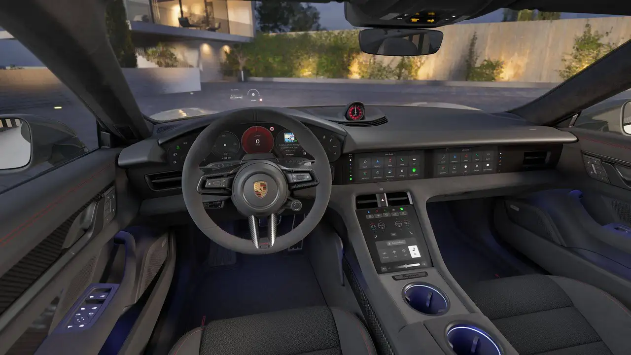 Porsche Taycan GTS ST FACELIFT BATT+/SPORTDES/ACHTERASST/PTV+/PANO/AIR/21"RS/HDMATR/CHRONO/ENTRY/SOFTCL/HUD/360/ACC/DISPLAY/18W/BOSE, миниатюра 28