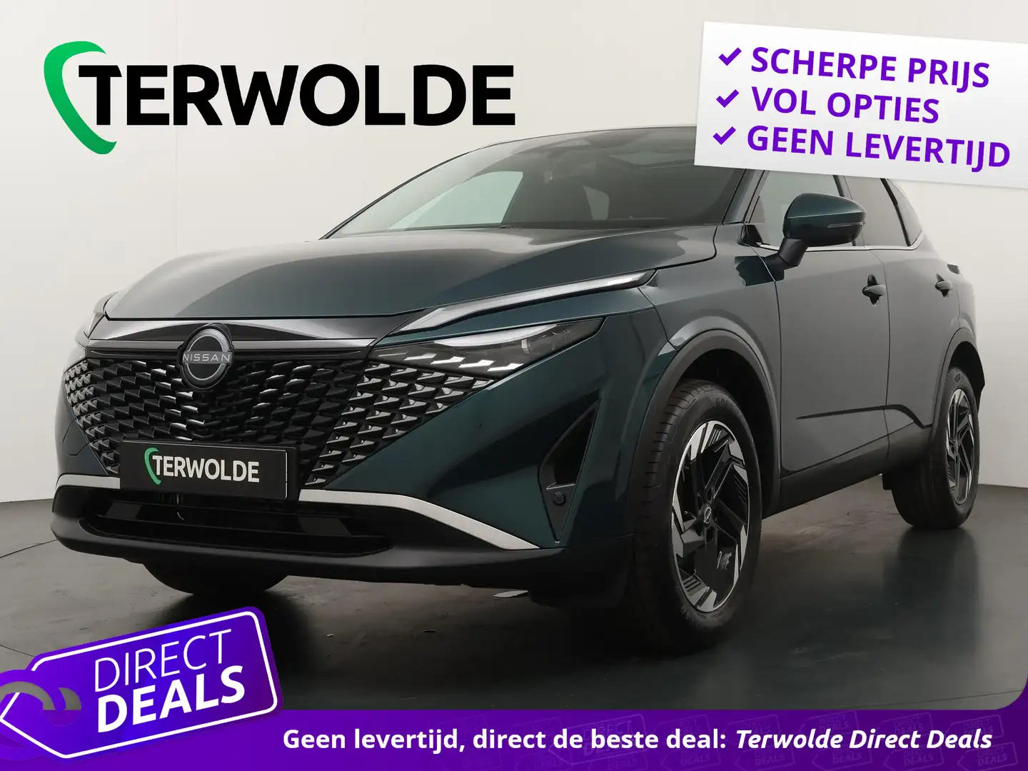 Nissan Qashqai 1.3 MHEV N-Connecta | €8.250 Korting! | Panodak | Groen - 1