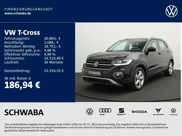 Volkswagen T-Cross Style 1.0 TSI DSG *LED*ACC*VIRTUAL*8fach