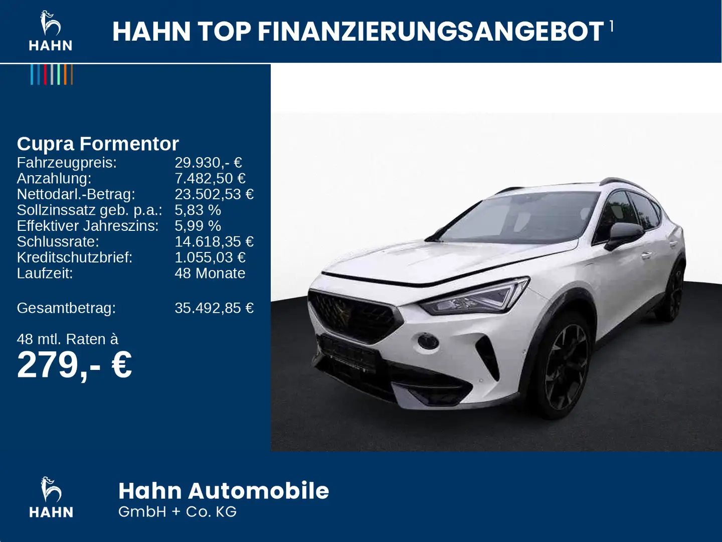 CUPRA Formentor 1.4 e-HYBRID DSG VZ LED AHK Pano Navi Weiß - 2