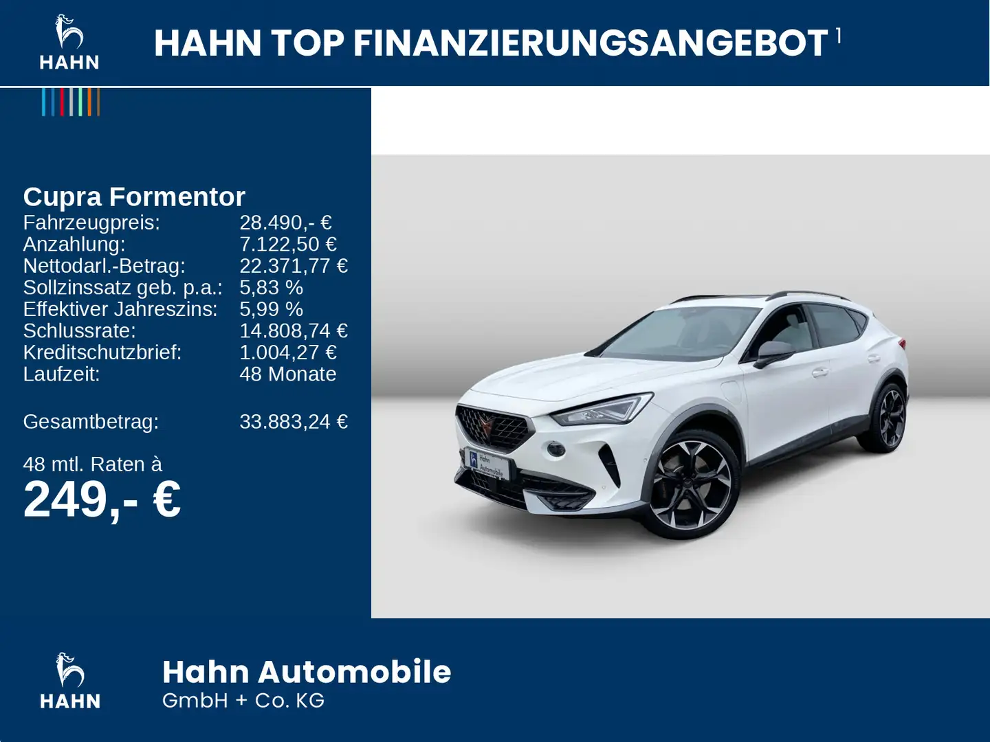CUPRA Formentor 1.4 e-HYBRID DSG VZ LED AHK Pano Navi Weiß - 2