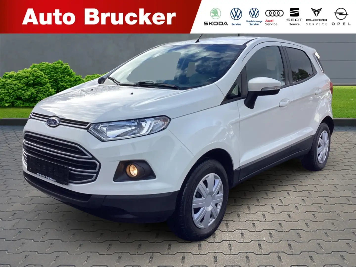 Ford EcoSport Trend 1.5 Ti-VCT+Klimaanlage+Parksensoren+Tagfahrl Bílá - 1