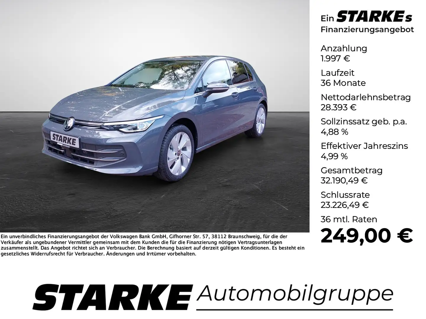 Volkswagen Golf 2.0 TDI DSG Style Grau - 1