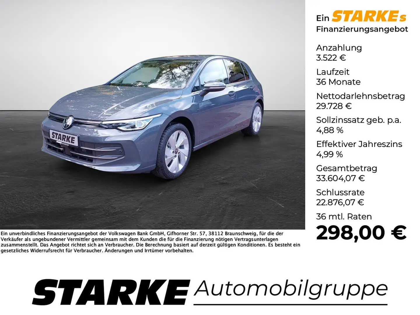 Volkswagen Golf 2.0 TDI DSG Style Gris - 1