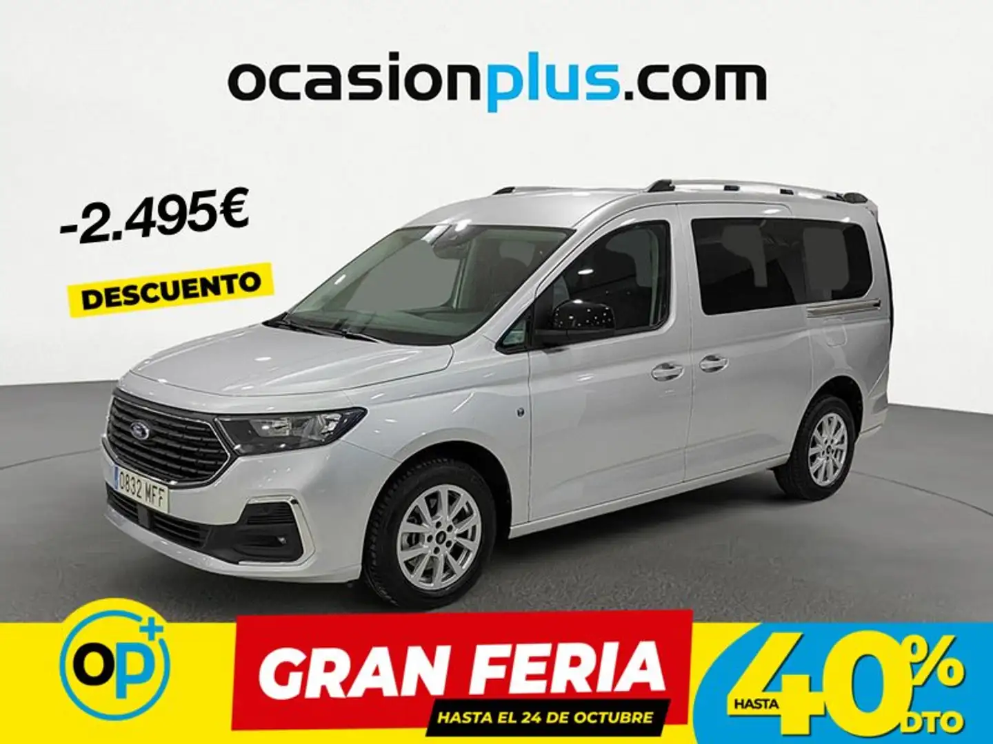 Ford Tourneo Connect Grand 2.0 Ecoblue LWB L2 Titanium 122 Aut. Gris - 1