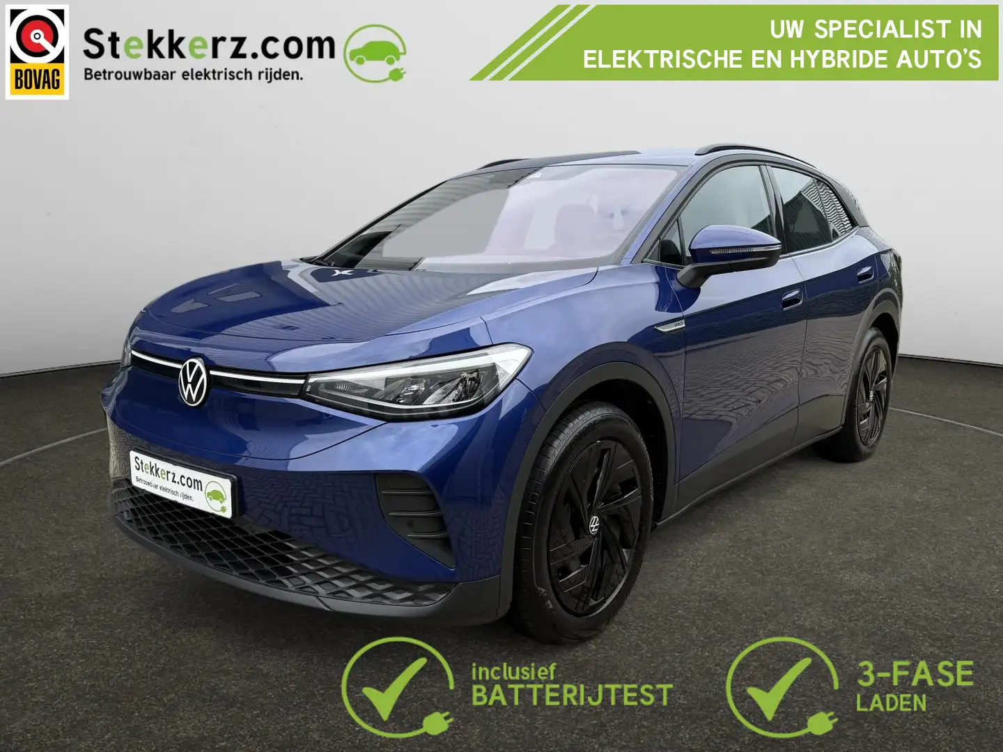 Volkswagen ID.4 Pro 77 kWh AVILOO Accutest, SOH 95 % Bleu - 1