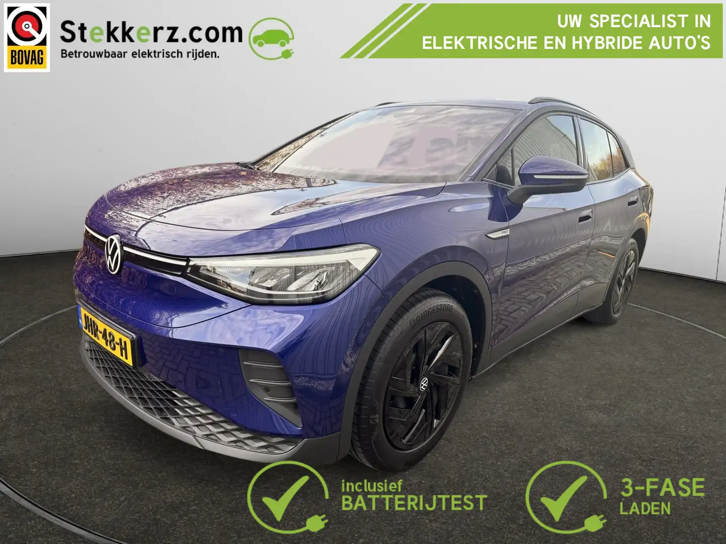 Volkswagen ID.4 Pro 77 kWh AVILOO Accutest, SOH 94 % Bleu - 1