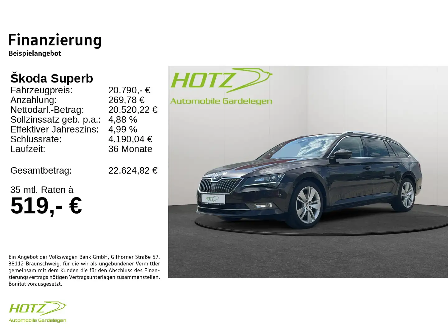 Skoda Superb Combi 2.0 TDI DSG Style Brun - 2