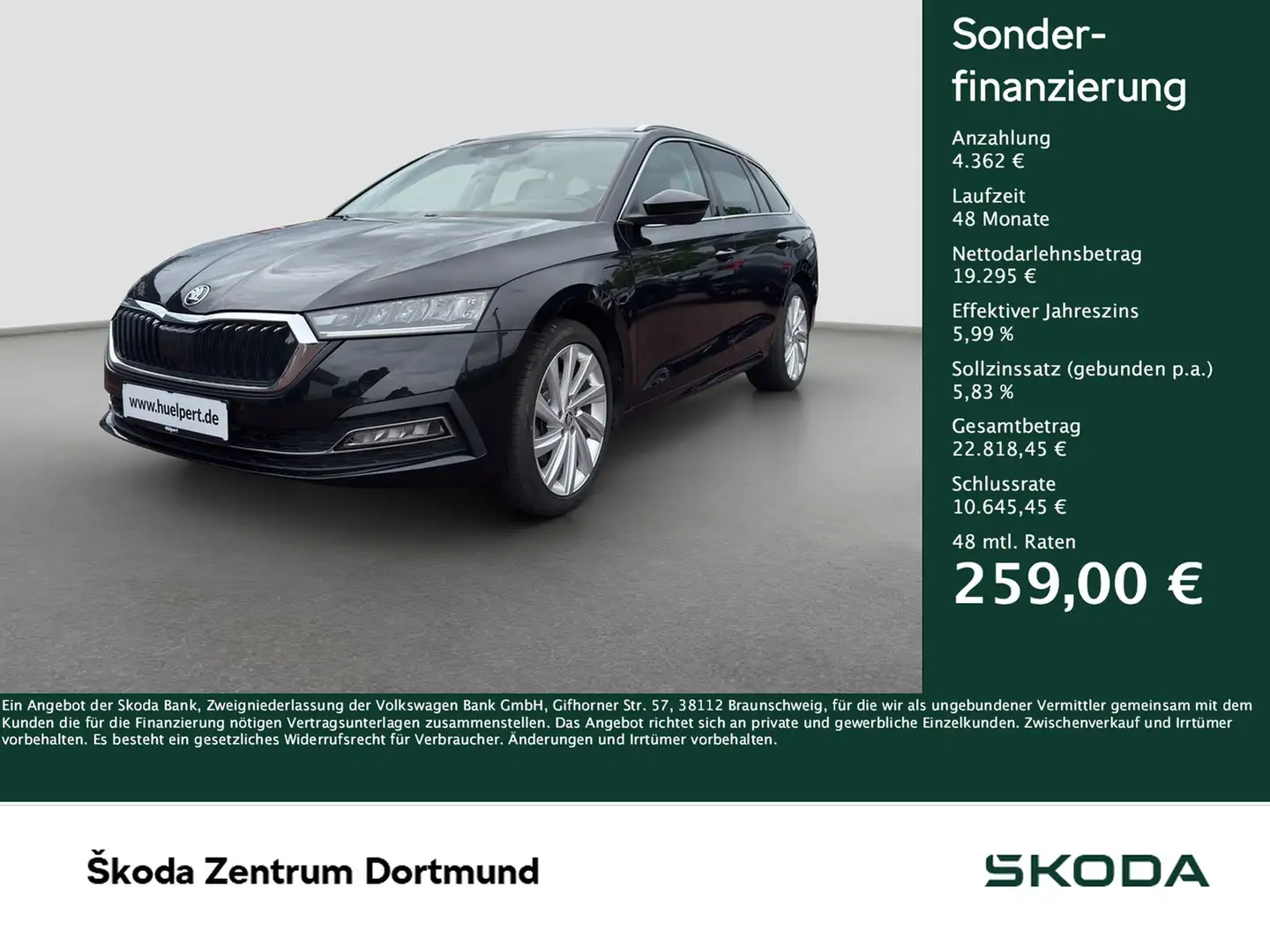 Skoda Octavia Combi 1.4 iV STYLE ACC LM18 NAVICOLUMBUS Zwart - 1