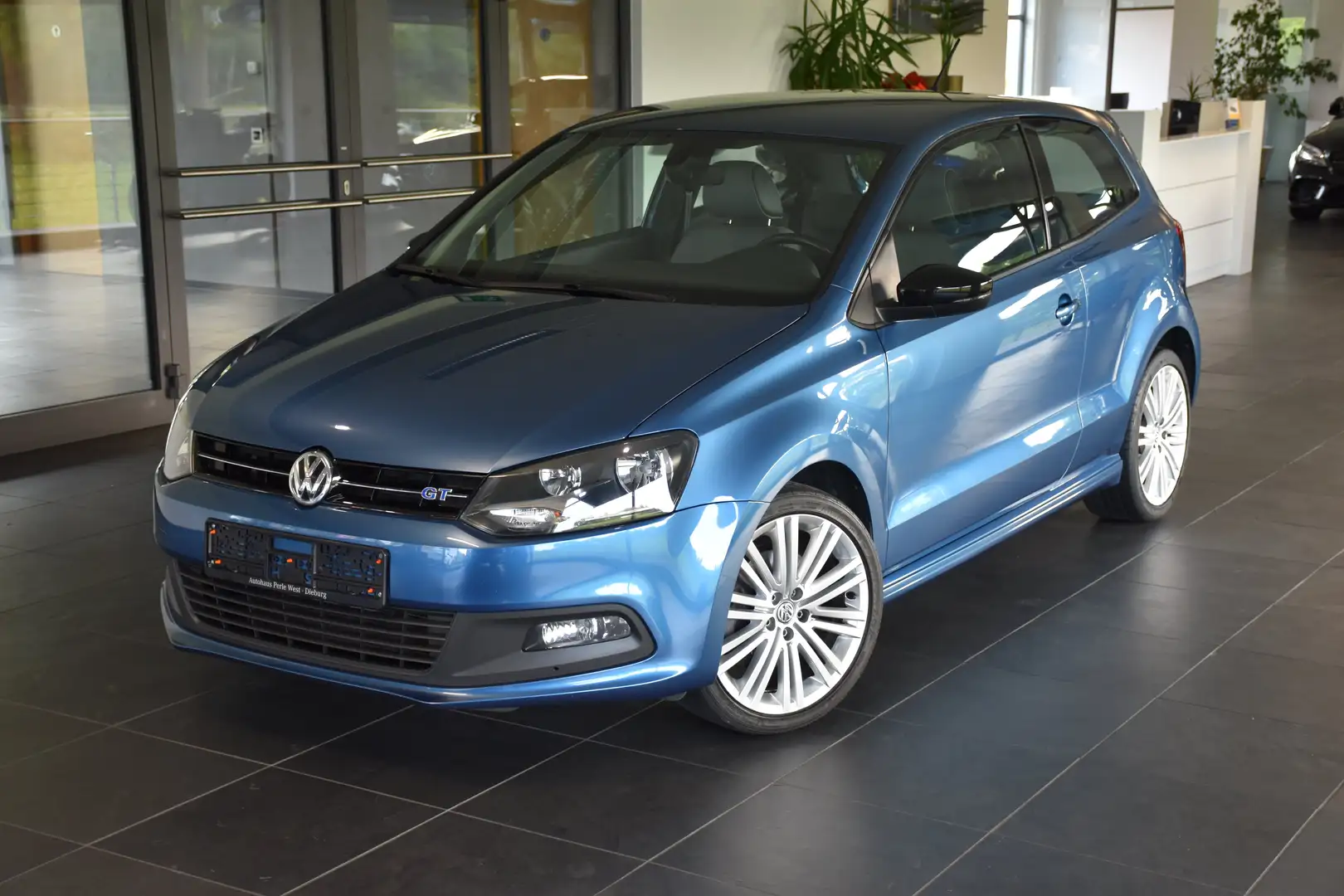 Volkswagen Polo 1.4 TSI BlueGT"SPORTLENKRAD"TEILLEDER"ALU"KLIMA" Bleu - 1