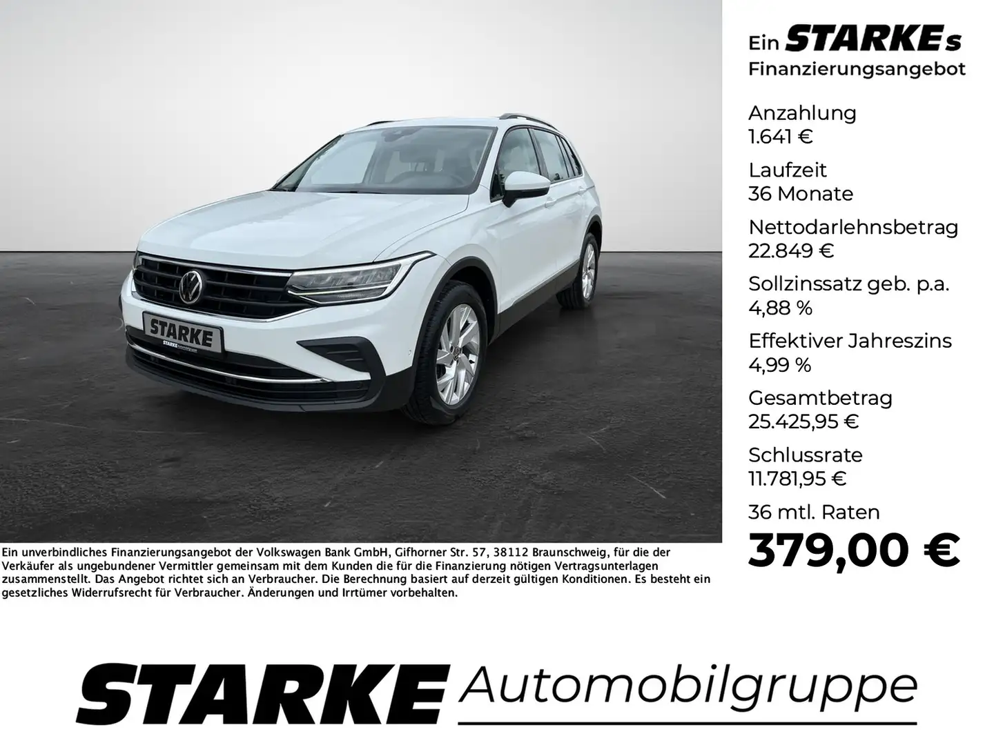 Volkswagen Tiguan 2.0 TDI 4Motion DSG Life Weiß - 1