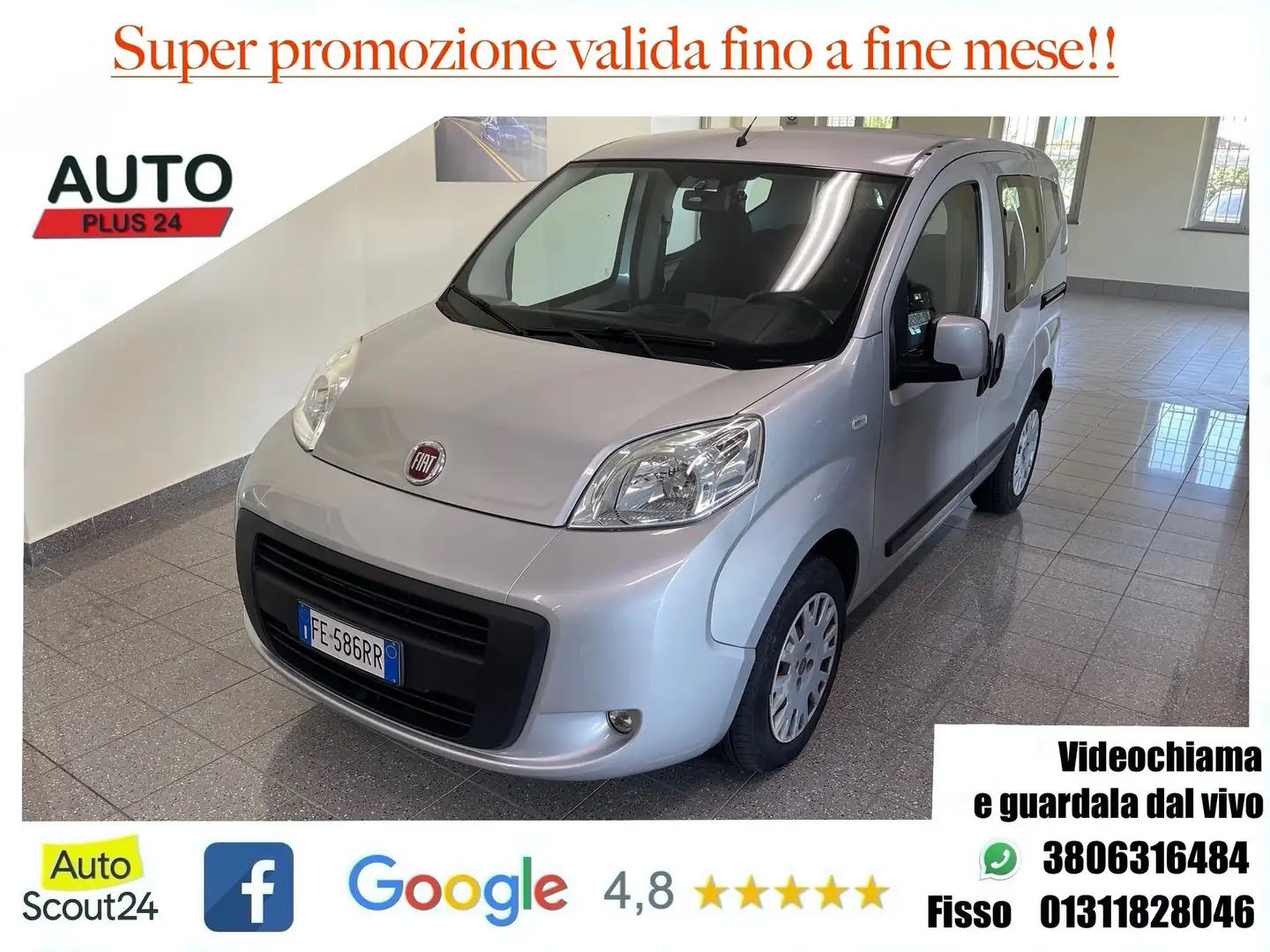 Fiat Qubo 1.3 MJT Dynamic PREZZO REALE! Argintiu - 1