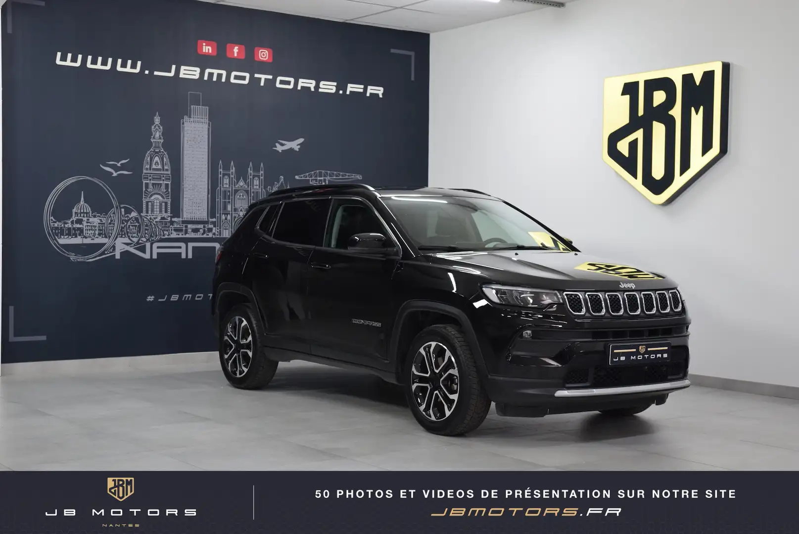 Jeep Compass 1.5 Turbo T4 130 ch e-Hybrid BVR7 Limited Noir - 1