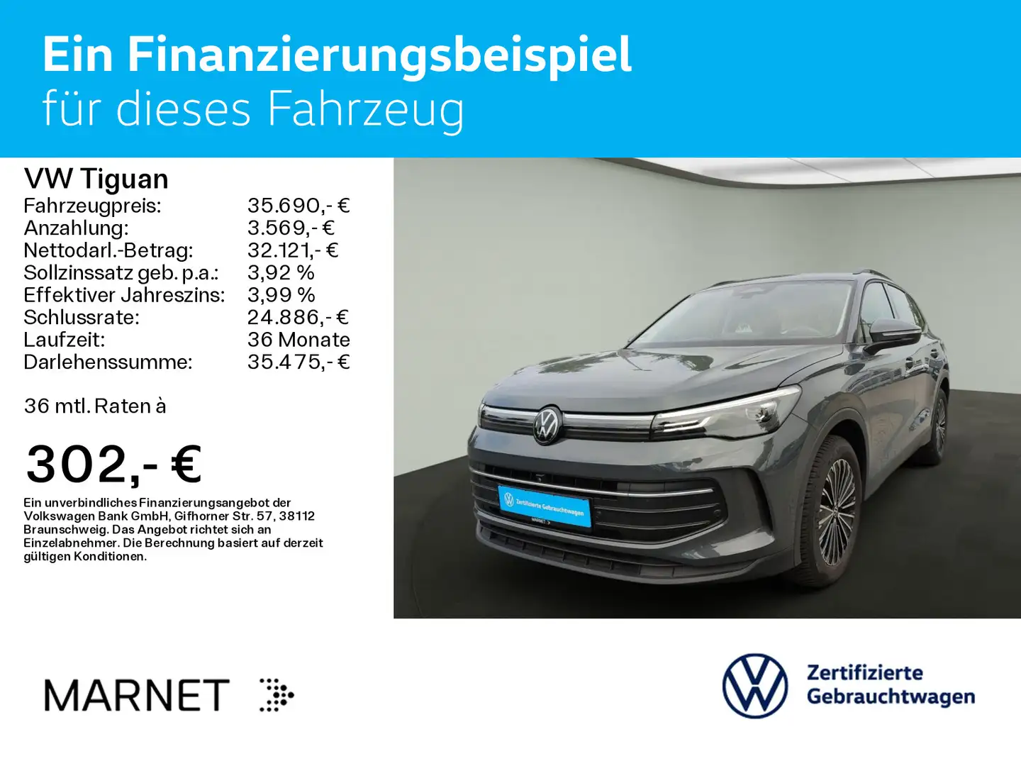 Volkswagen Tiguan Life 1.5 eTSI 96kW DSG*NAVI*AHK*ASG*KAMER Grijs - 2