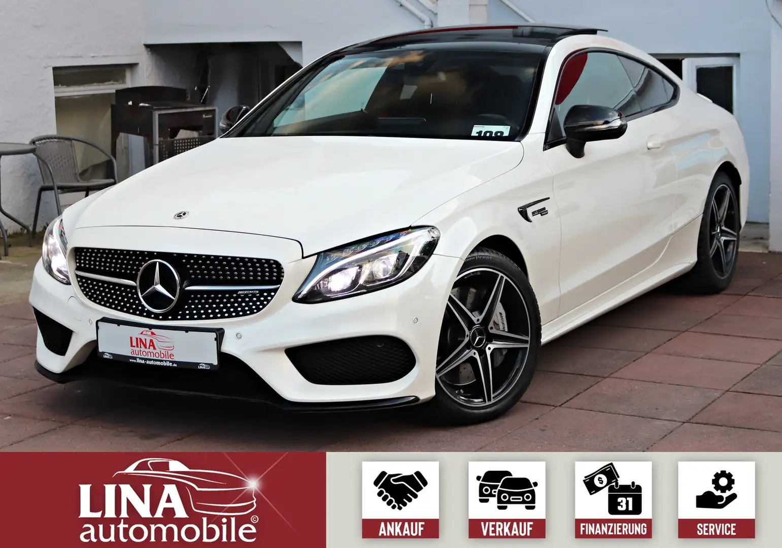 Mercedes-Benz C 43 AMG Coupe 4M PANO*PAGA*Kamera*Multibeam* Weiß - 1