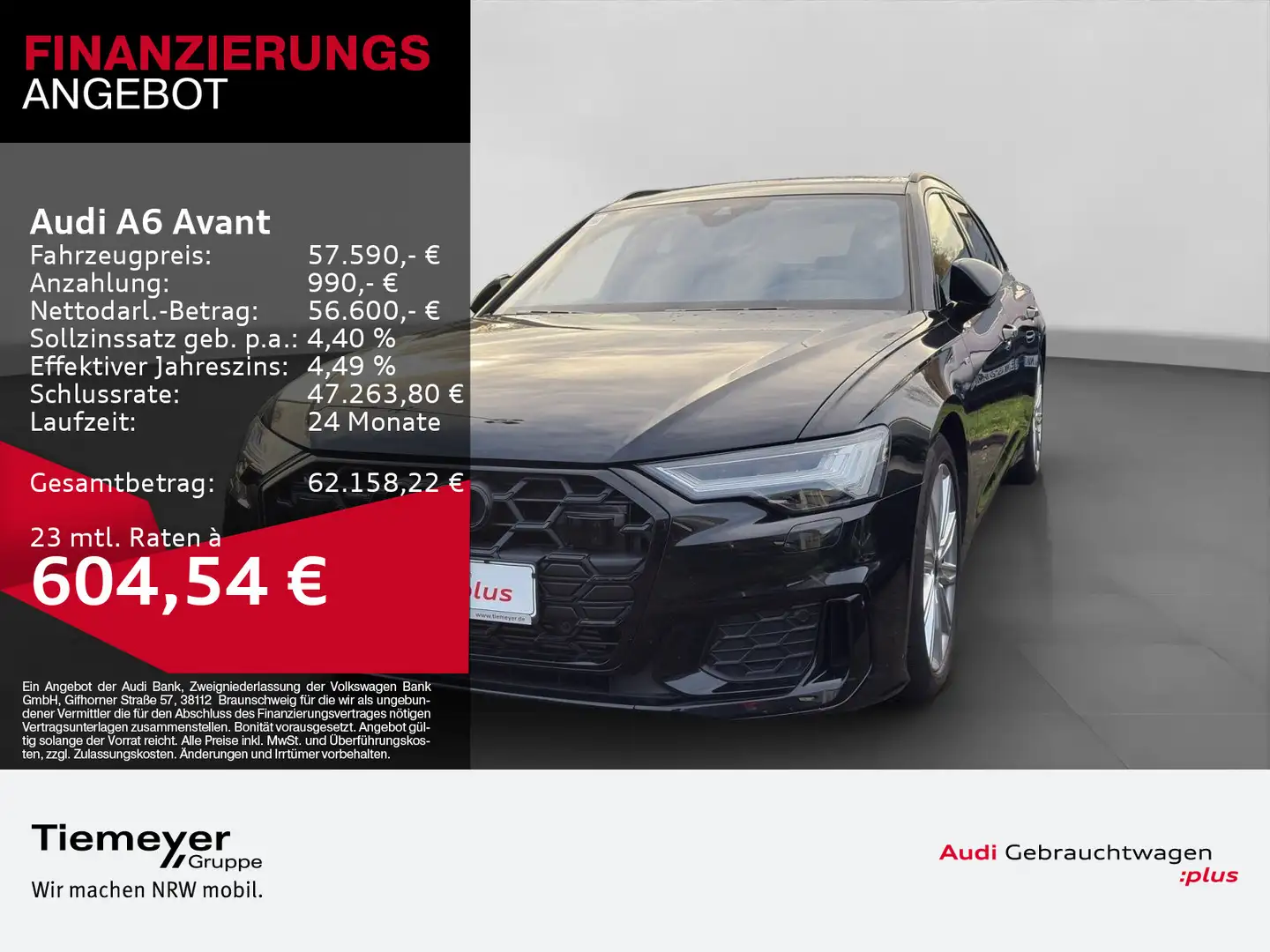 Audi A6 50 TFSIe Q 2x S LINE PANO LM20 AKUSTIK Schwarz - 1