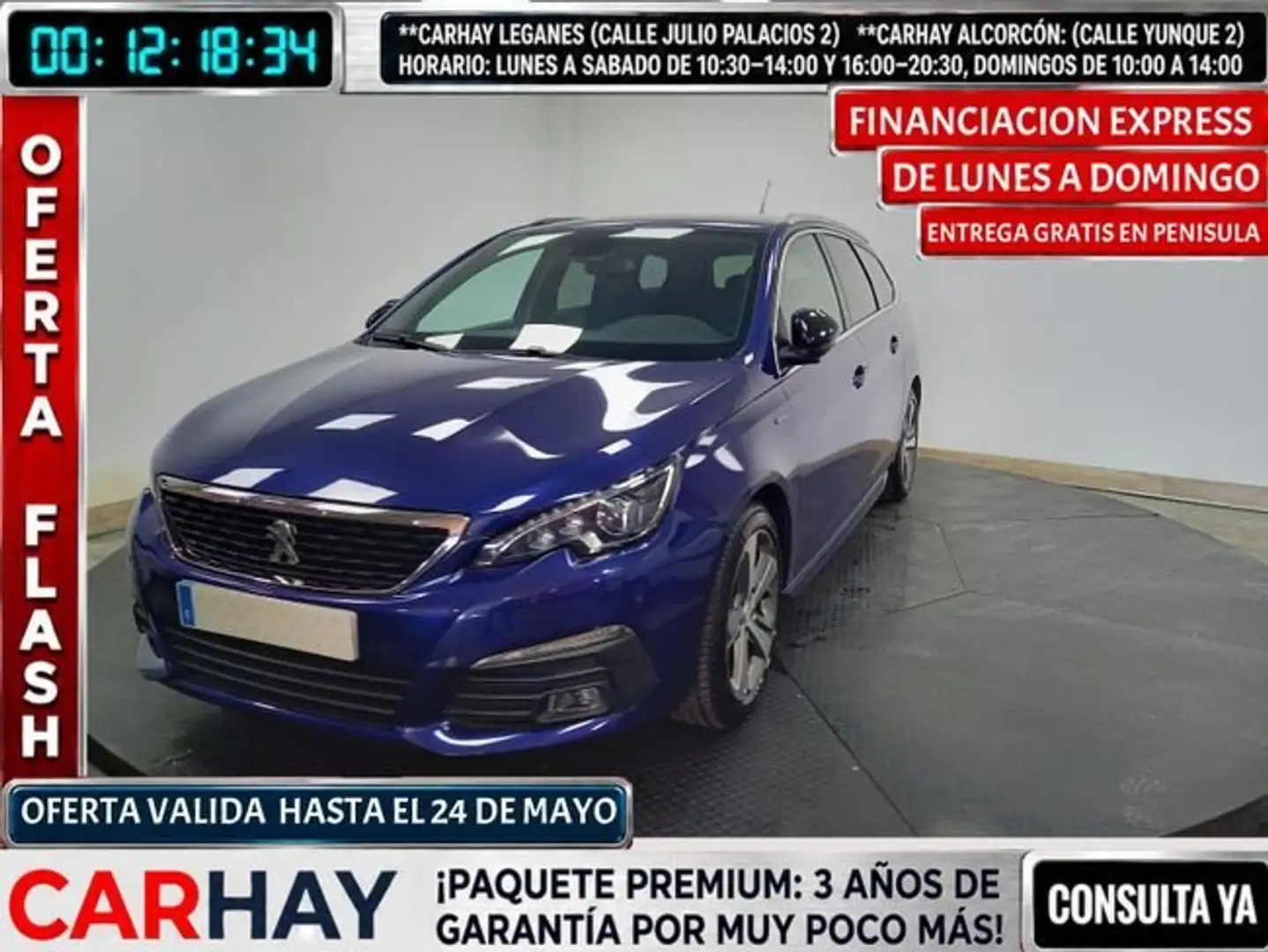 Peugeot 308 SW 1.5 BLUE HDI 130 GT LINE (EU6.2) 5D Azul - 1