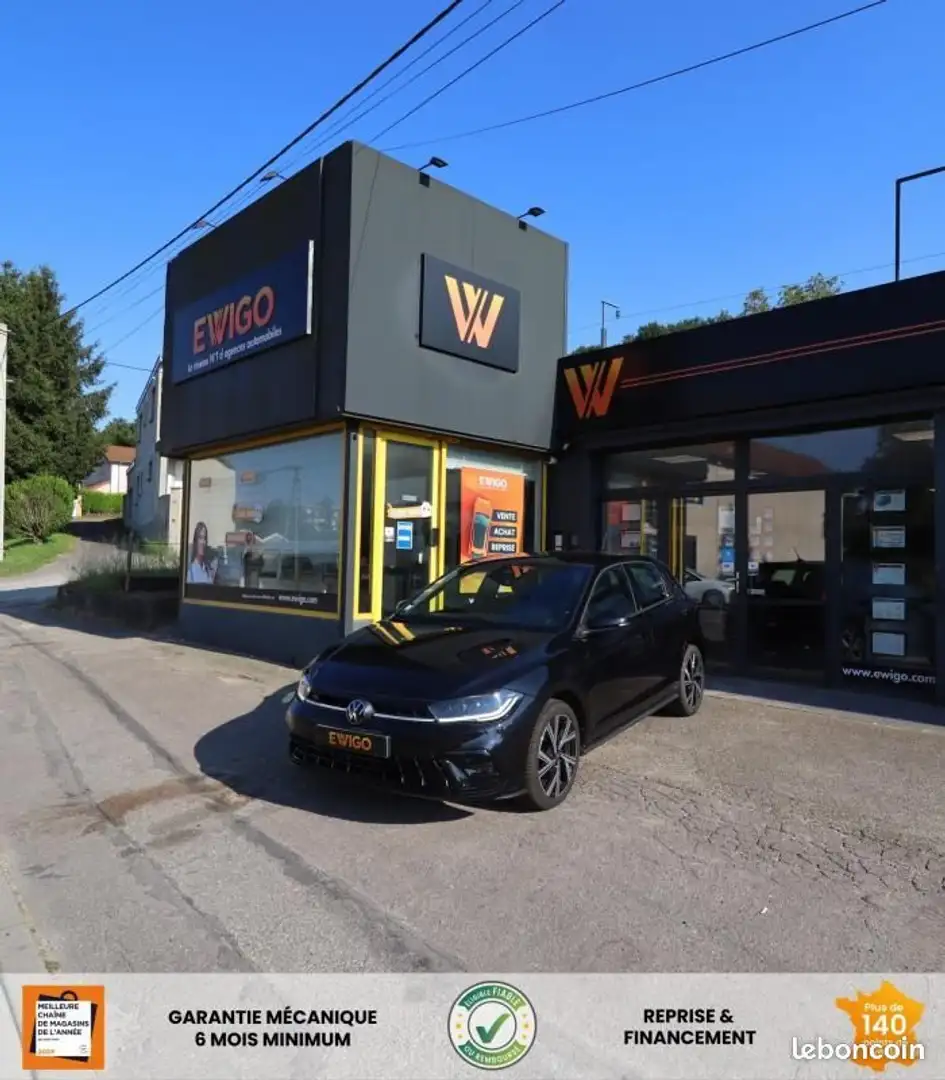 Volkswagen Polo 1.0 TSI 95 CH R-LINE + CAMERA DE RECUL CARPLAY REG Noir - 1
